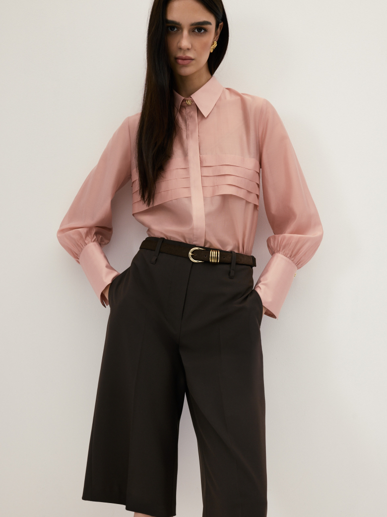 A light pink lyocell shirt