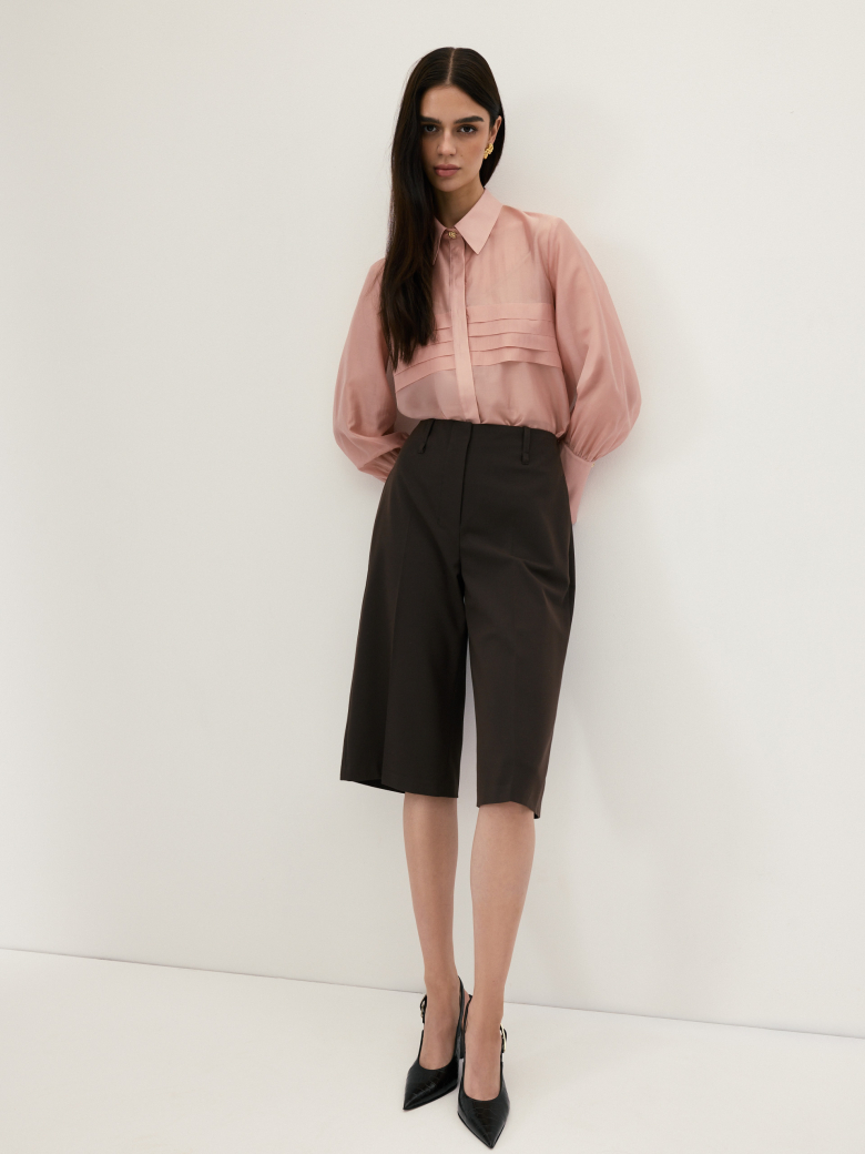 A light pink lyocell shirt